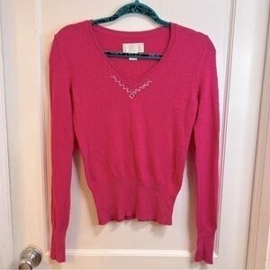 Vintage angora blend beaded V-neck American Eagle sweater